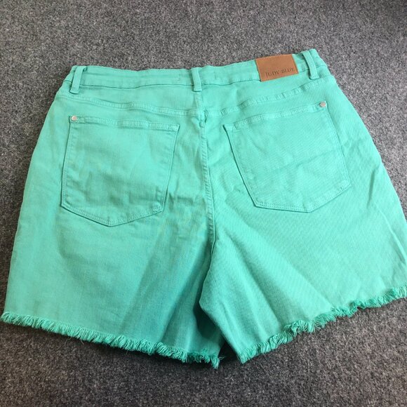 Judy Blue Shorts Womens 3XL Mint Green Garment Dyed Denim Mom Relaxed Plus - Picture 7 of 9